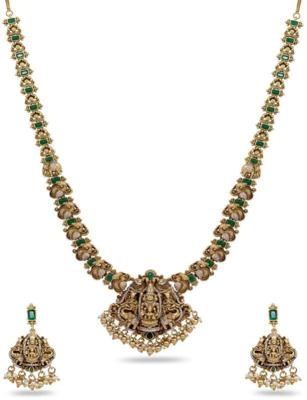 Perumal Antique Temple Long Necklace Set