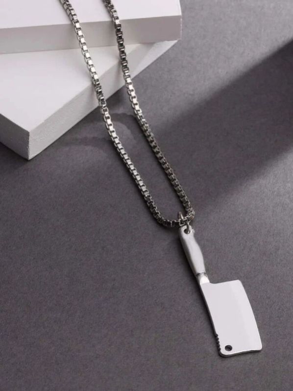 Knife Pendant Necklace-silver Plated