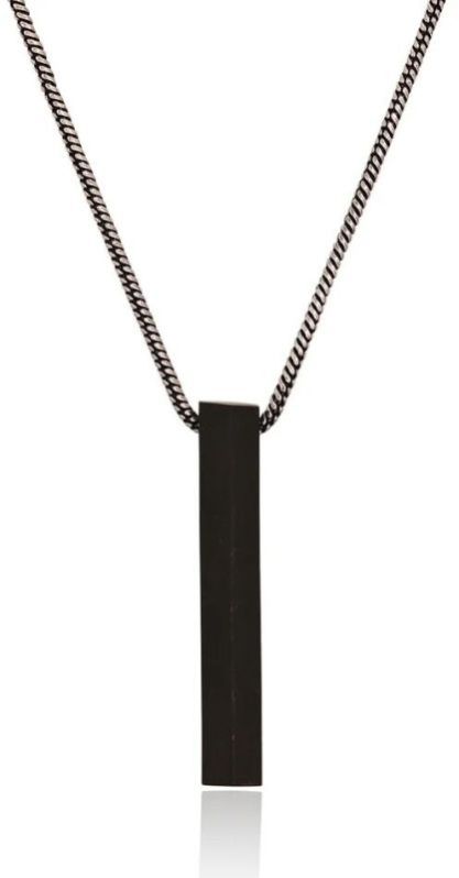 Stainless Steel Black Bar Pendant