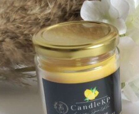 Premium Lemon Sparkle Scented Jar Candles – Round Jar