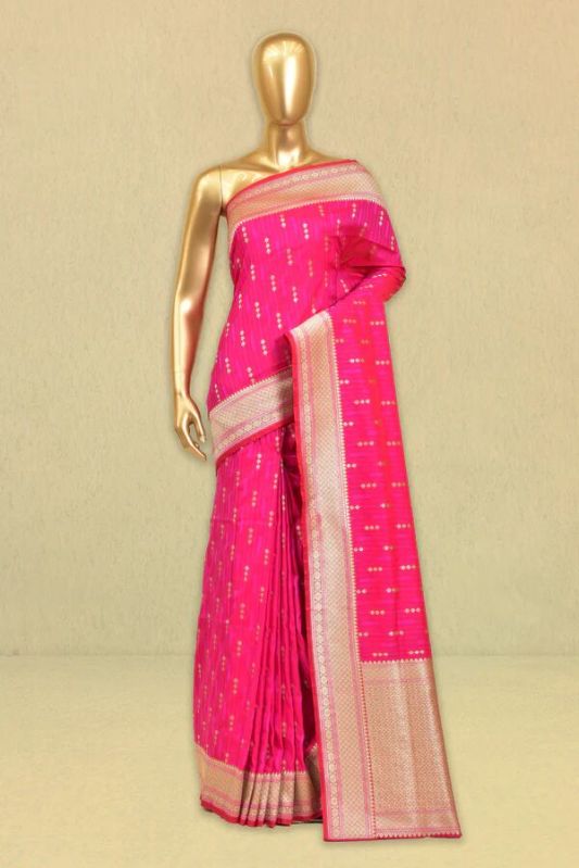 Snd Varanasi Satin Cutwork Saree