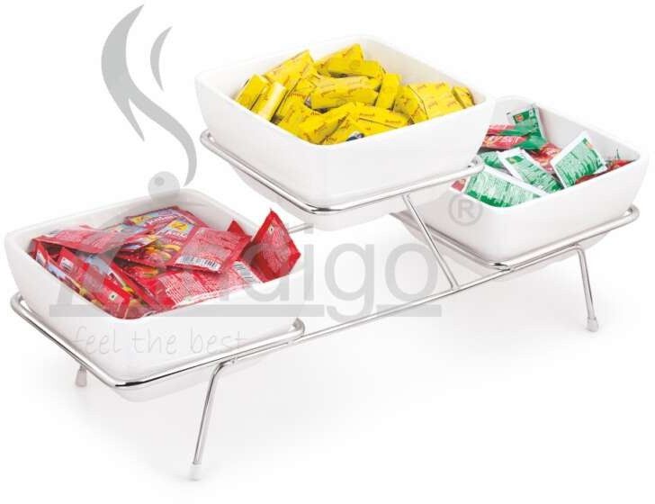 Buffet Stand 3 Bowl Set Only Stand
