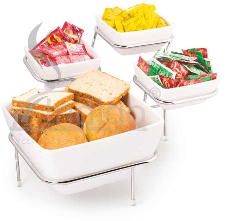 Buffet Stand With 4 Bowl Set