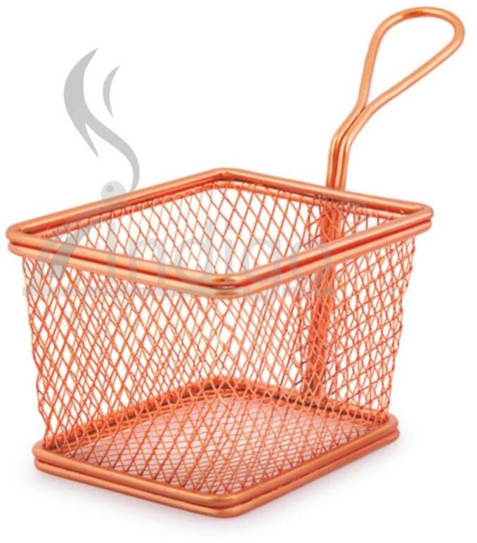 Mini Serving Bskt Rtlg Copper SS