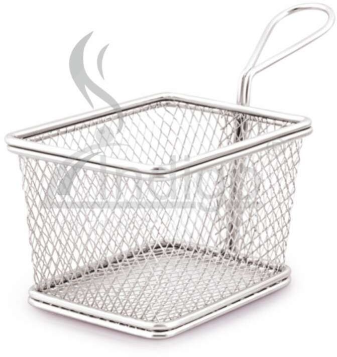 SS Mini Serving  Rectangle Basket