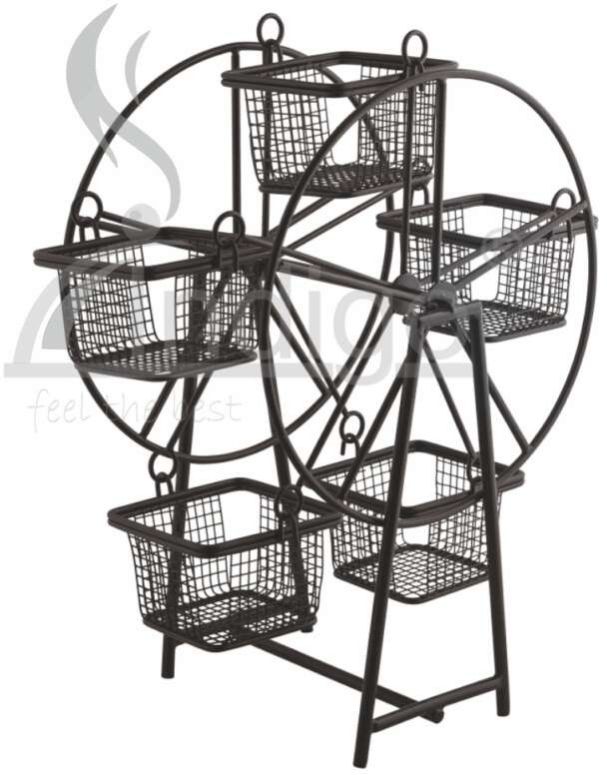 Black SS Mini Serving Giant Wheel Wire Baskets
