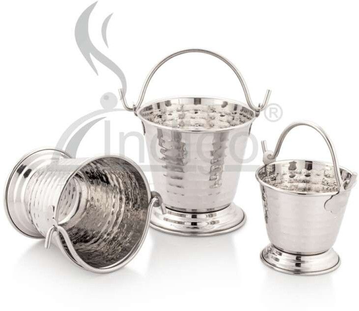 SS Serving Hammered Base Bucket