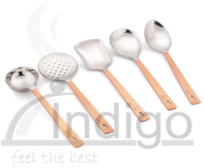 SS Hammered Copper Finish Handle Cutlery Set