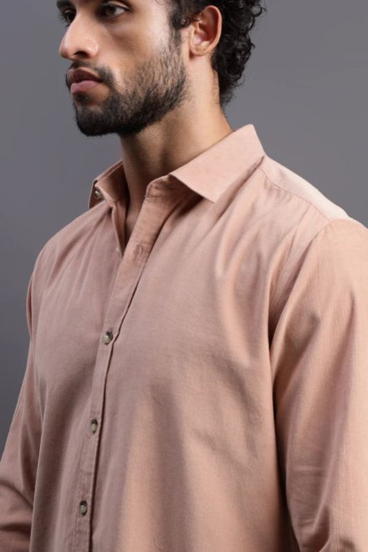 Apricot Pink Corduroy Shirt