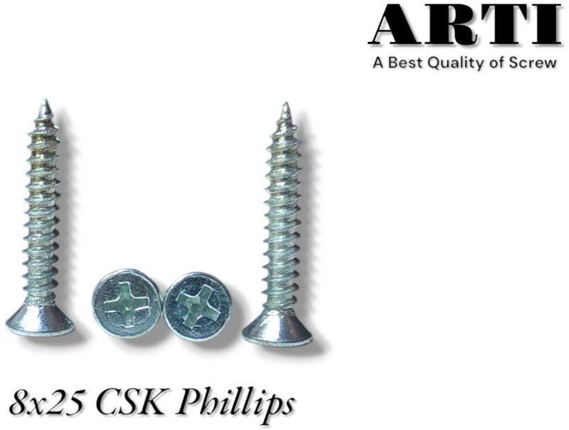 8x25 Csk Phillips Self Tapping Screw