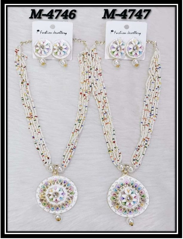 Beaded Long Necklace Set