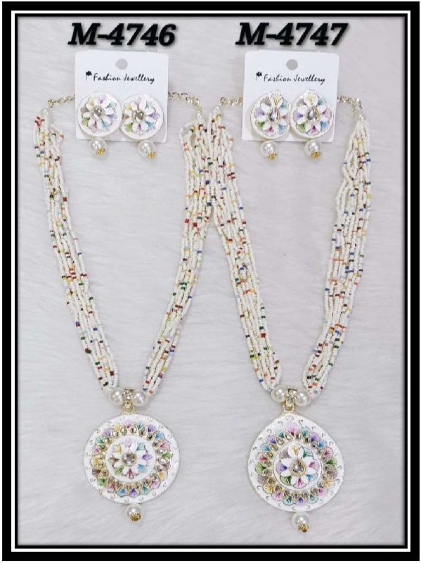 Beaded Long Necklace Set