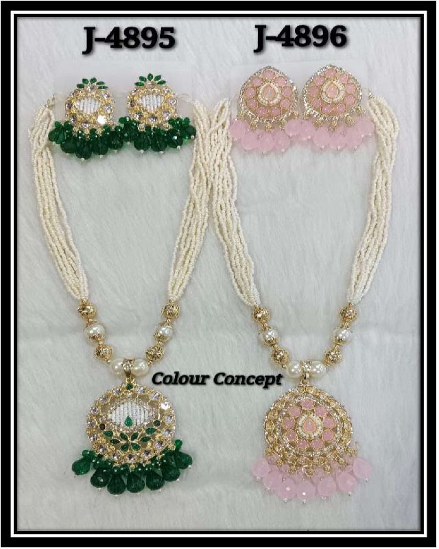 Beaded Long Necklace Set