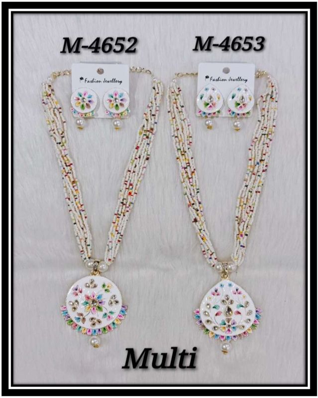 Beaded Long Necklace Set