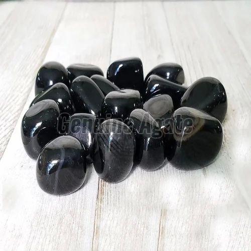 Black Agate Tumbled Stone