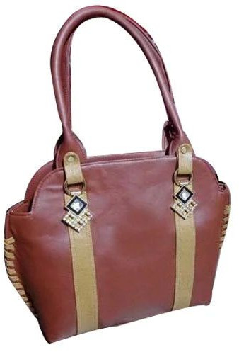 Brown Rexine Hand Bag