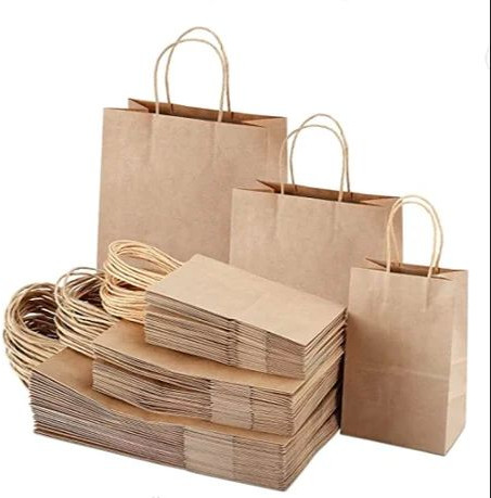 Plain Brown Paper Carry Bag