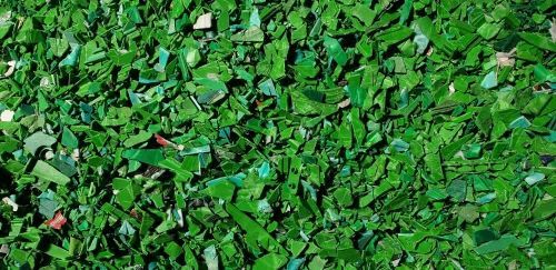 Green Crushed Plastic Chips