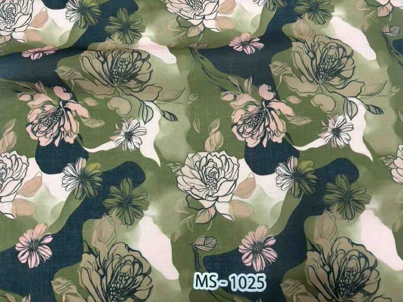 Floral Print Cotton Cambric Fabric