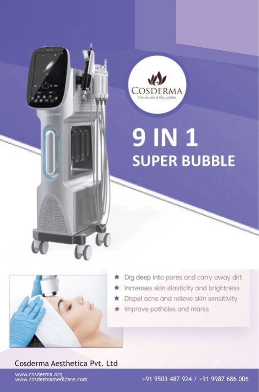 Cosderma 10 In 1 Super Bubble Hydra Facial Machine