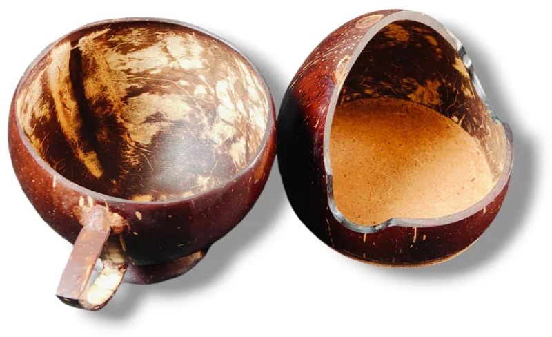 Coconut Shell Cup Mobile Stand Set