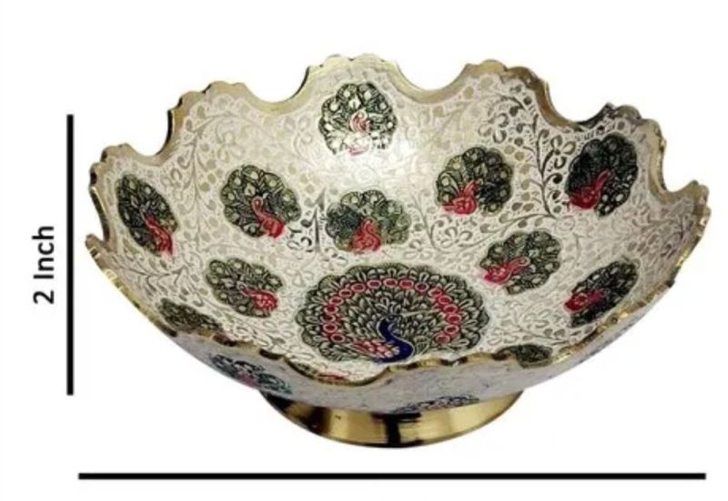 Brass Golden Fruit Bowl