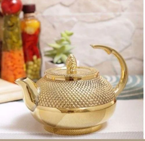 Brass Half Handle Tea Pot