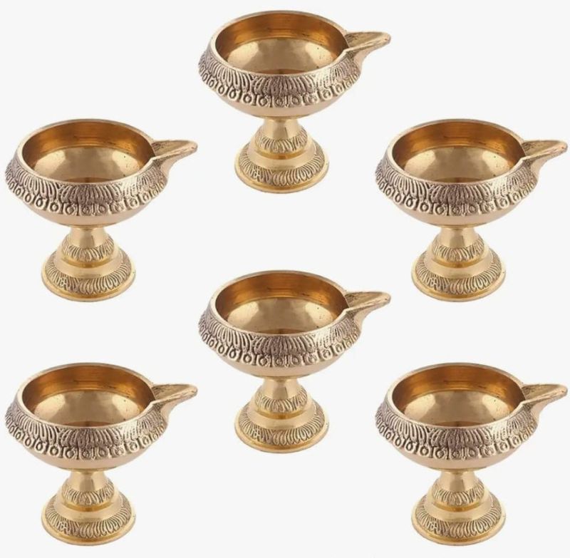 Brass Kuber Diya with Stand