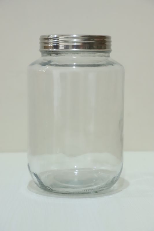 Hard Glass Jar Container., For Pickle Storage, Pulses Storage, Cap Material : Plastic, Metal