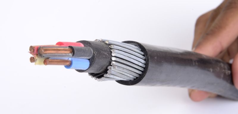 Multi Colour 220V Armoured Cables, Outer Material : Rubber, Internal ...