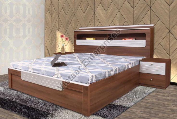 Polished Wooden Austin Full Hydraulic Bed, for Home, Size : King Size, Queen Size