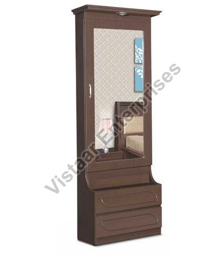 Brown Rectangular Polished DT 03 Dressing Table, for Home, Size : 600 x 1885 x 400 mm