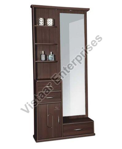 Brown Rectangular Polished Dt 06 Dressing Table, For Home, Size : 790 X 1830 X 360 Mm