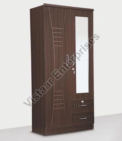 Brown Wooden Plain Polished Eco 2 Door Wardrobe, Shape : Rectangular