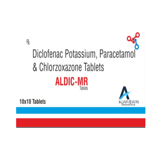 Diclofenac Potassium, Paracetamol and Chlorzoxazone Tablets, Shelf Life : 18 Months