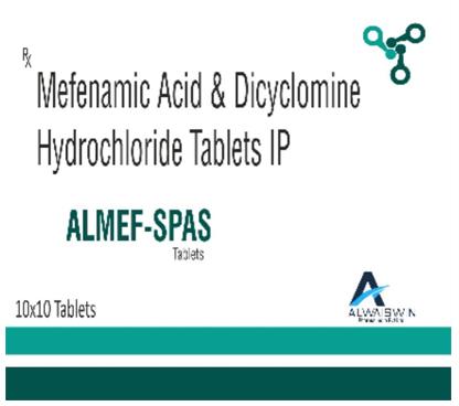 Mefenamic Acid and Dicyclomine Hydrochloride Tablets, Medicine Type : Allopathic