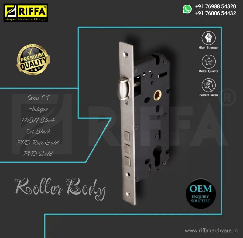 Roller Body Mortise Lock Body, for Main Door, Speciality : Stable Performance, Simple Installation