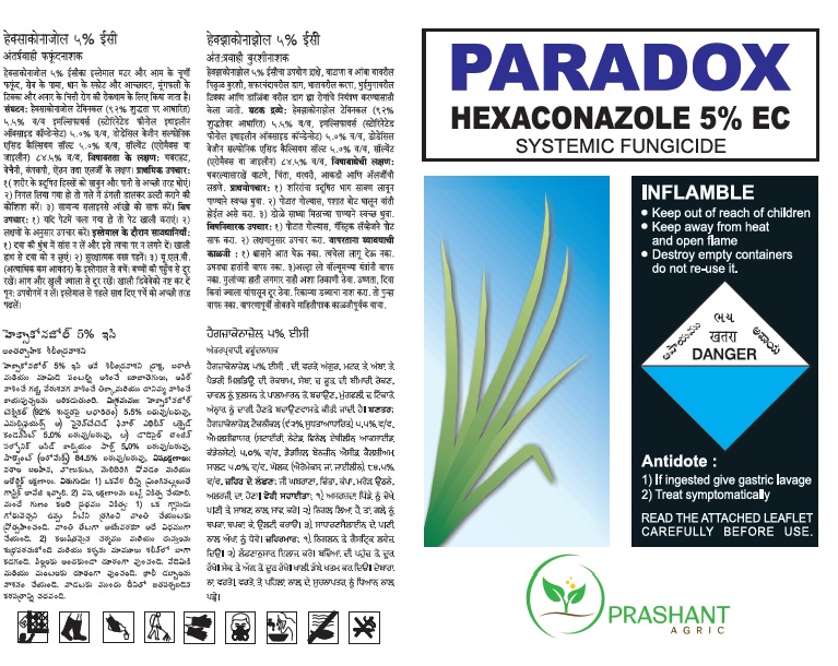 Paradox Hexaconazole 5% EC Systemic Fungicide