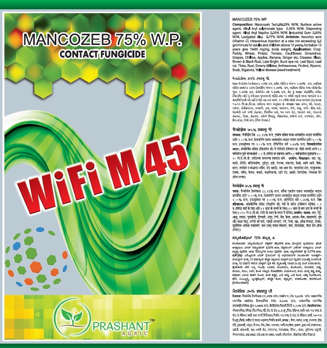 WiFi M45 Mancozeb 75% W.P. Contact Fungicide