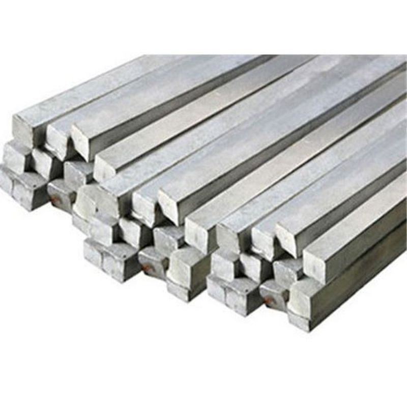 Silver Polished Mild Steel Square Bar, for Industrial Use