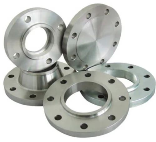 Silver Round Stainless Steel Studding Outlet Flange, for Industrial Use, Packaging Type : Paper Box