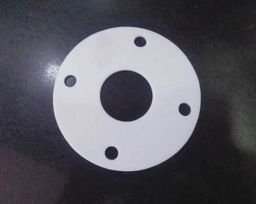 White Round Polished PTFE Gaskets, for Industrial, Size : Standard