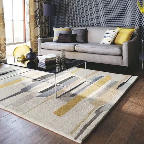 Rectangular Polyester Modern Hand Tufted Carpet, for Bedroom, Living Room, Speciality : Soft, Skin Friendly