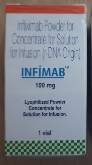 Infimab Infliximab Injection 100 Mg, For Clinical, Rheumatoid Arthritis, Ankylosing Spondylitis, Packaging Type : Vial