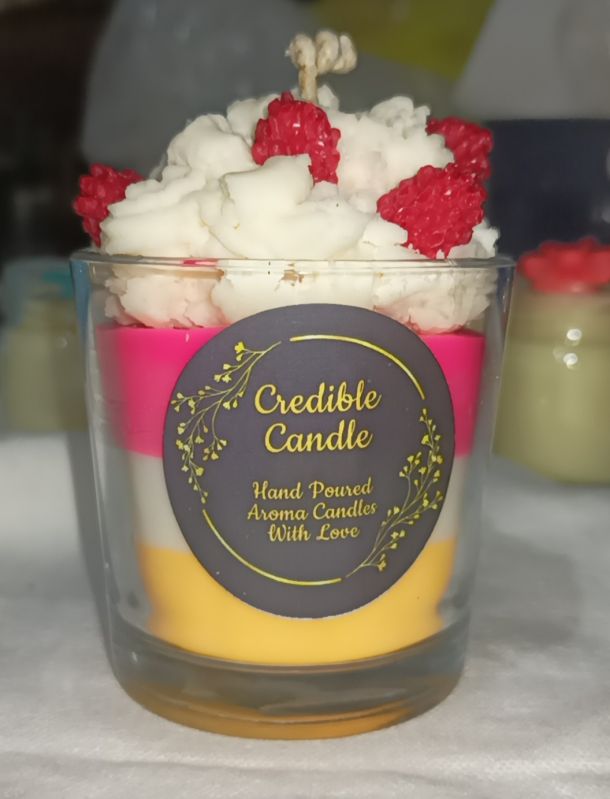 Multi colour Soy wax Ice Cream Candle, for Decorative, Size : 7-8 cms