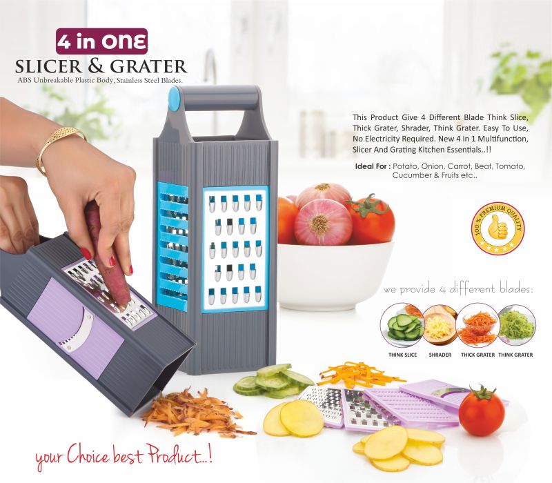 4 In 1 Slicer & Grater, Certification : ISI Certified