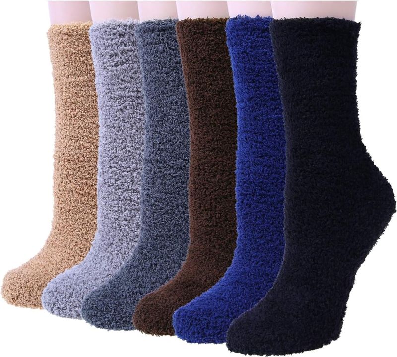 Wellvort Fashion Plain Cotton Fluffy Warm Winter Socks, Gender : Female