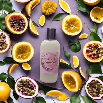 PRETTY PLS Transparent Liquid Passion Fruit Body Lotion, for Parlour, Home, Gender : Unisex