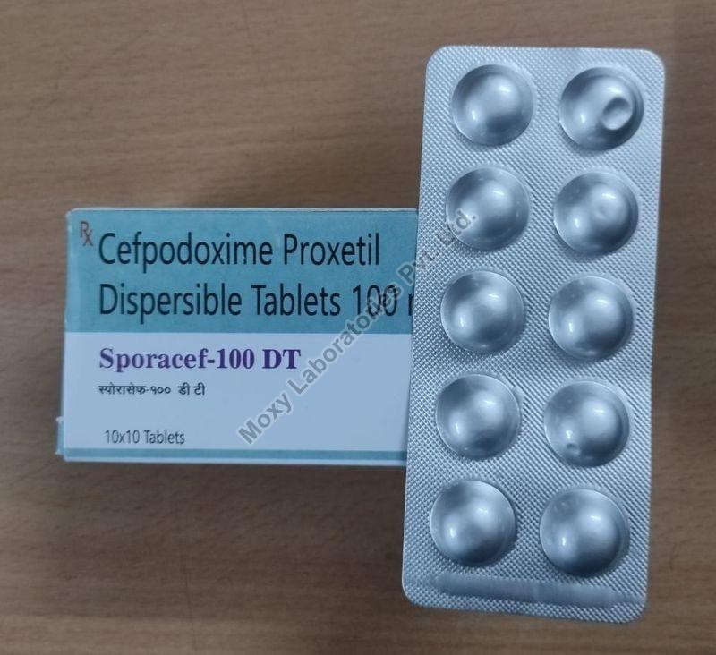 Sporacef-100 DT Tablets, for Pharmaceuticals, Clinical, Personal, Hospital