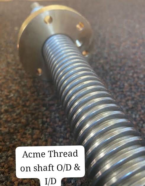 ACME threaded shaft, Shape : Round